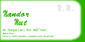 nandor mut business card